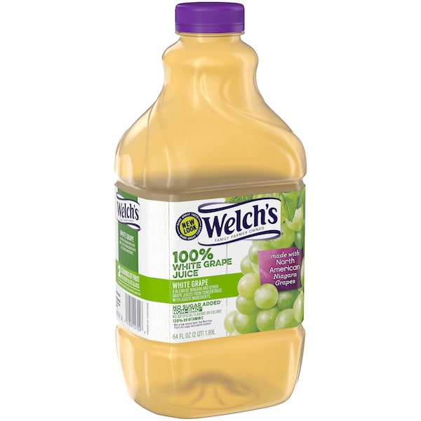 Welch's 100% White Grape Plastic Juice 64 Oz. Bottle, PK8